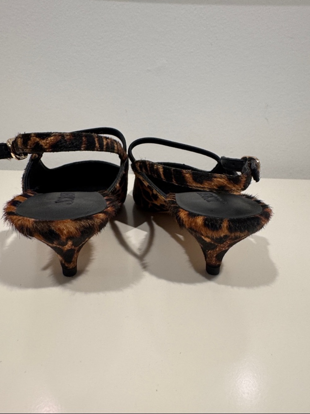 J Crew NWOT Pointed Slingback Flats - calf hair leopard - Picture 4 of 6